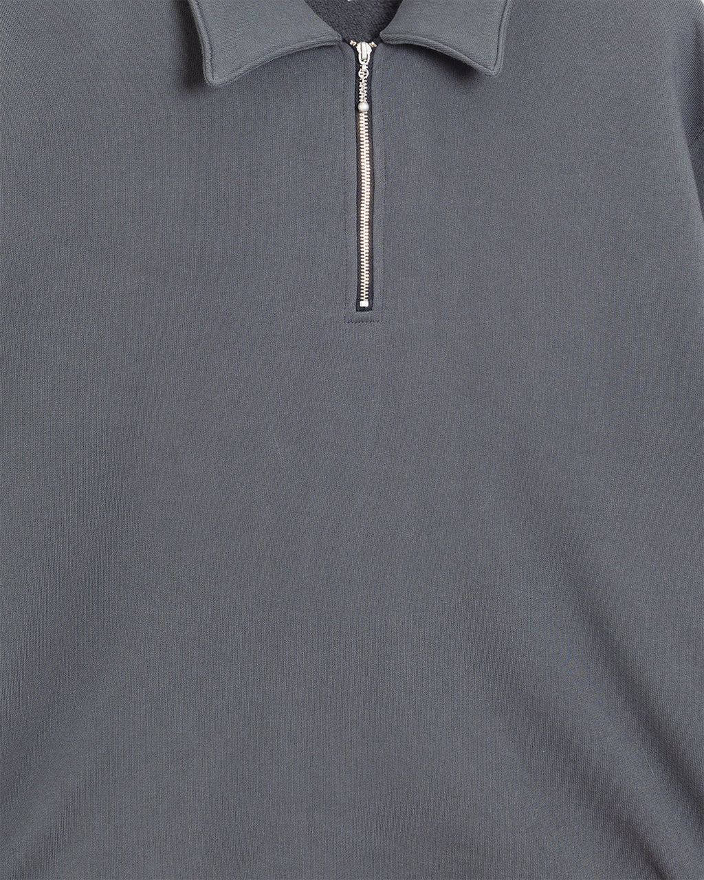 Quarter Zip Sweatshirt Faded Black - LADY WHITE CO.