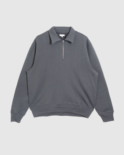 Quarter Zip Sweatshirt Faded Black - LADY WHITE CO.