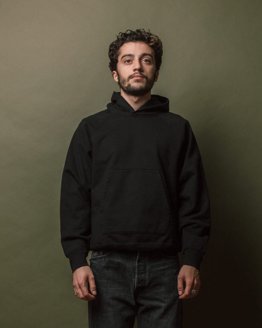 Super Weighted Hoodie Black - LADY WHITE CO.
