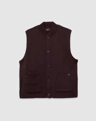 Gary Sleeveless Cardigan Mocha - LE MONT ST MICHEL