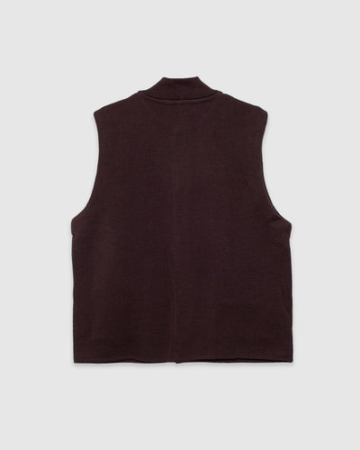 Gary Sleeveless Cardigan Mocha - LE MONT ST MICHEL