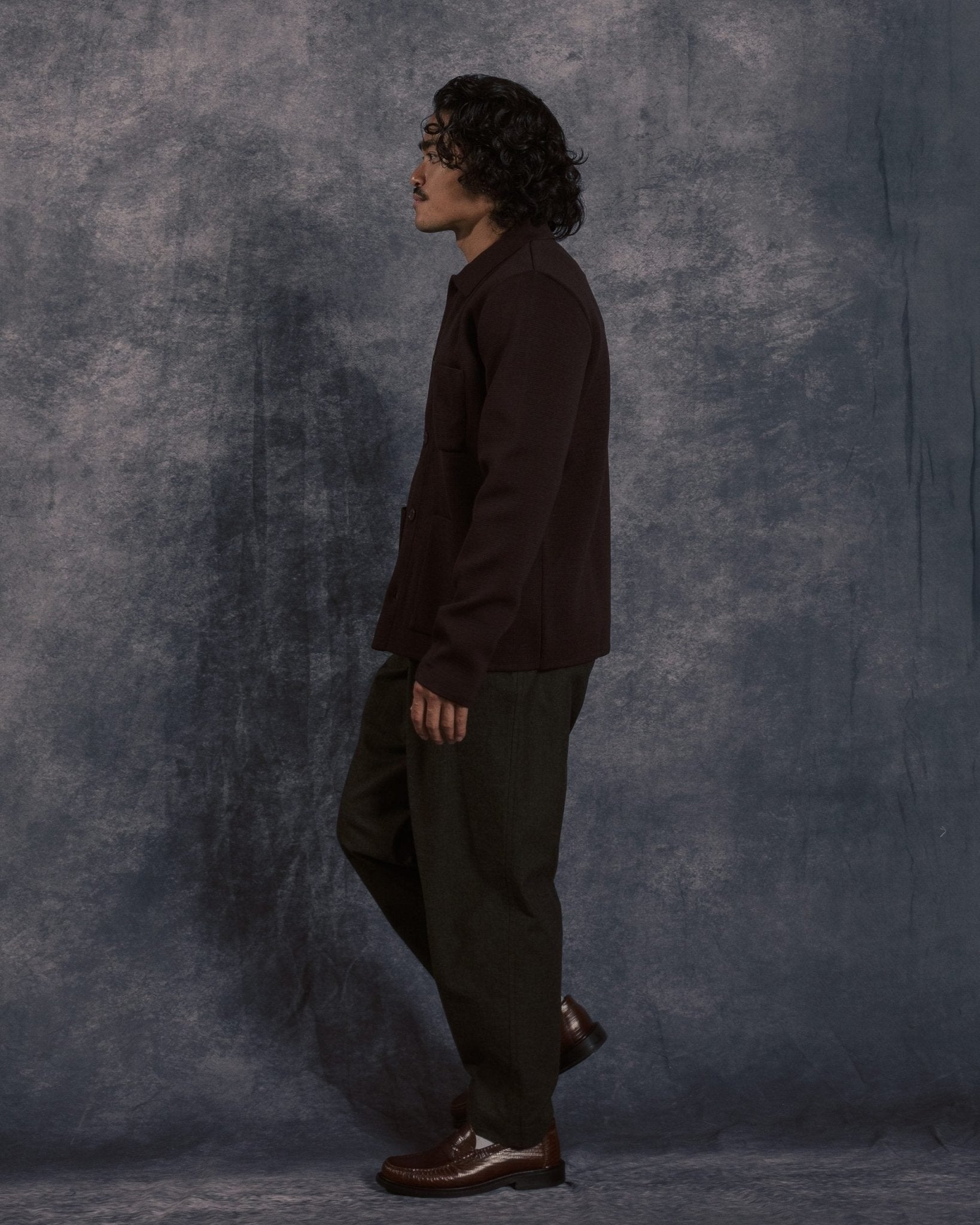 Guino Work Cardigan Mocha - LE MONT ST MICHEL