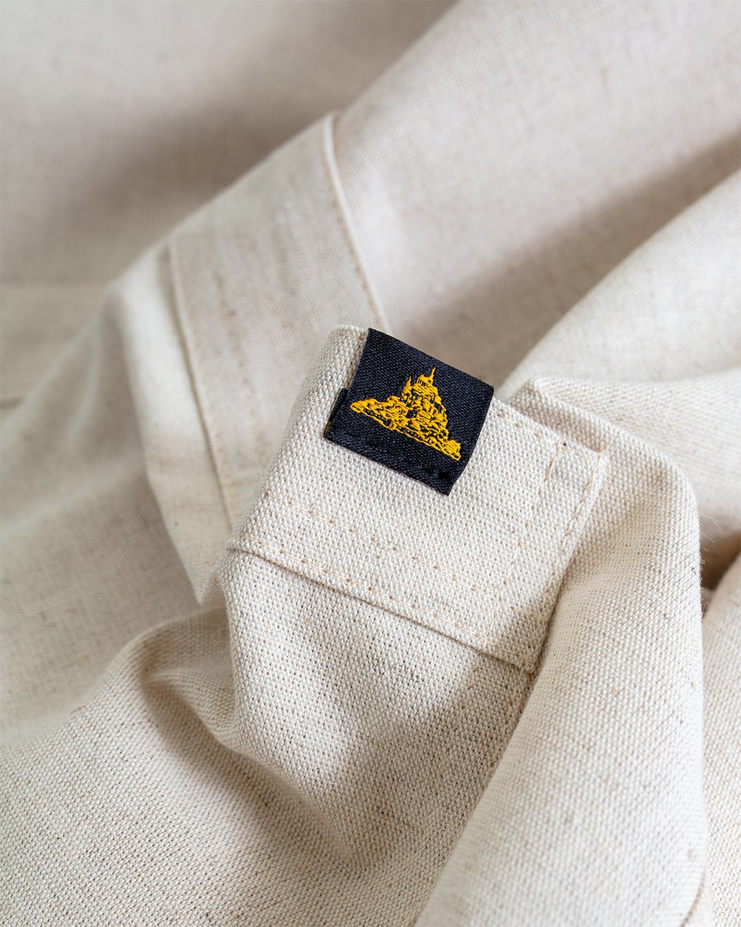 Vaulry Linen Work Jacket Off White - LE MONT ST MICHEL