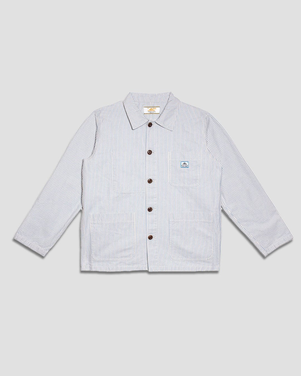 Vins Osk Work Jacket Blue Stripe - LE MONT ST MICHEL