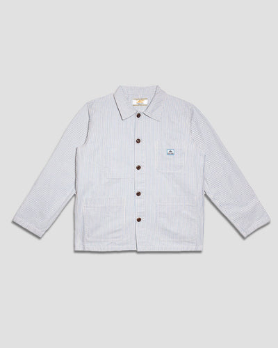 Vins Osk Work Jacket Blue Stripe - LE MONT ST MICHEL
