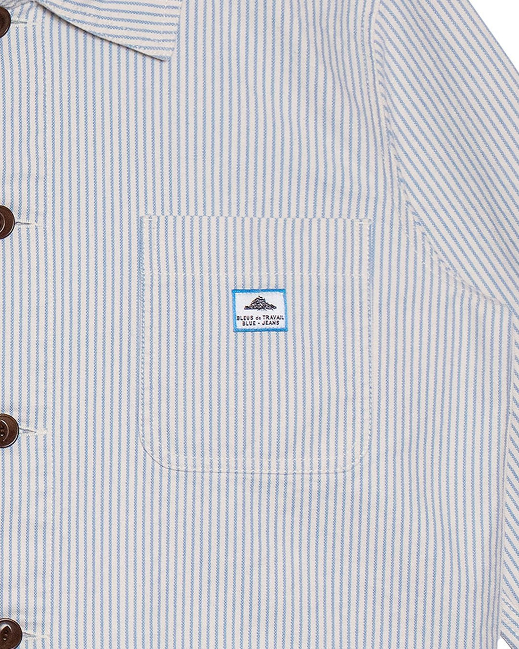 Vins Osk Work Jacket Blue Stripe - LE MONT ST MICHEL