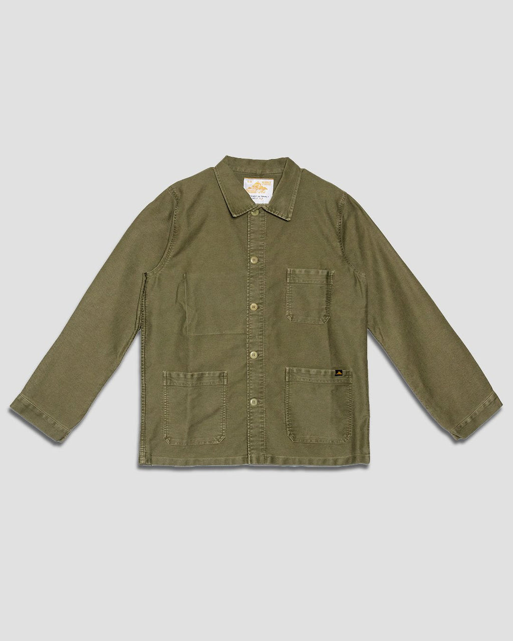 Vintage Washed Genuine Work Jacket Khaki - LE MONT ST MICHEL