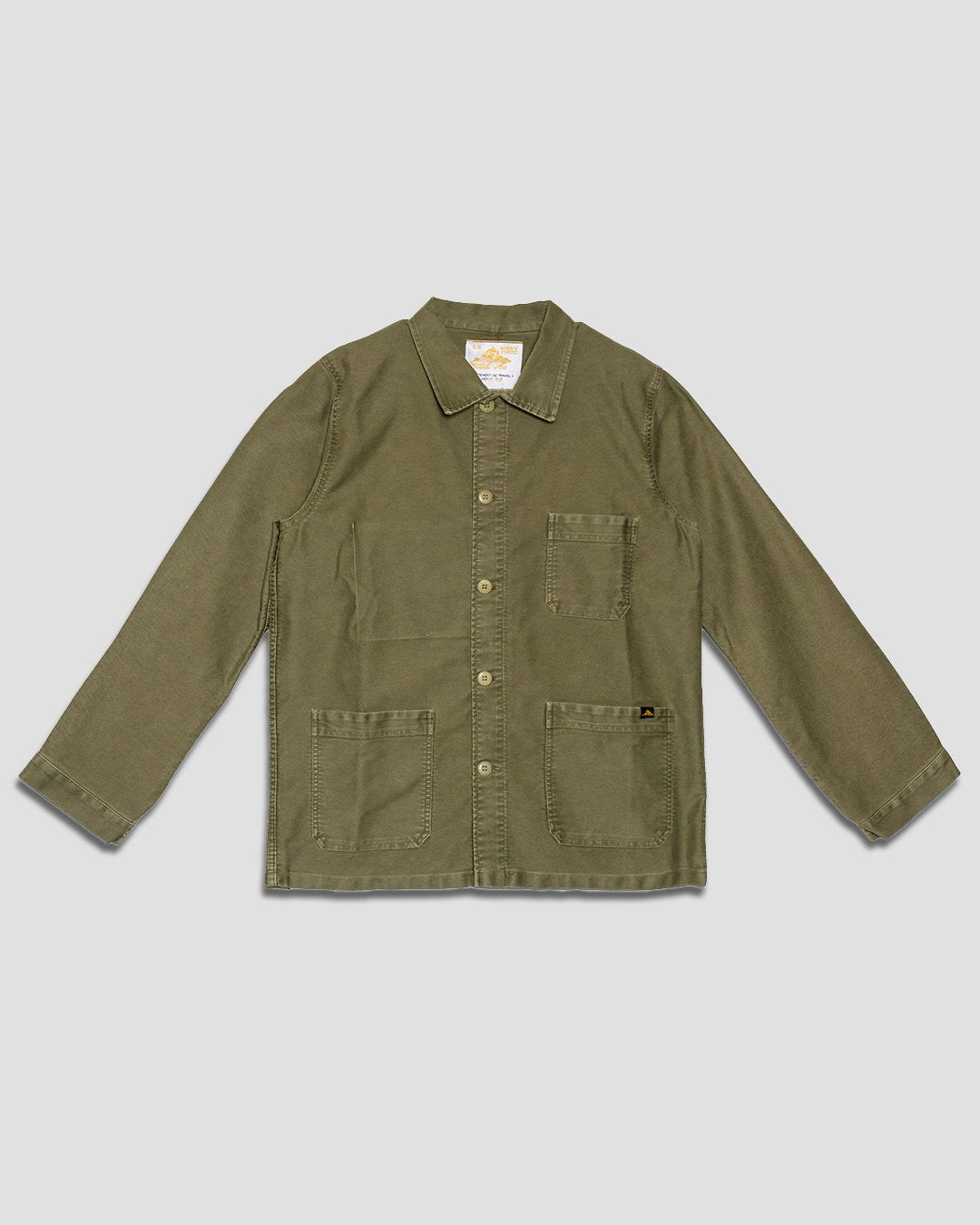 Vintage Washed Genuine Work Jacket Khaki - LE MONT ST MICHEL