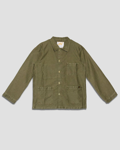 Vintage Washed Genuine Work Jacket Khaki - LE MONT ST MICHEL