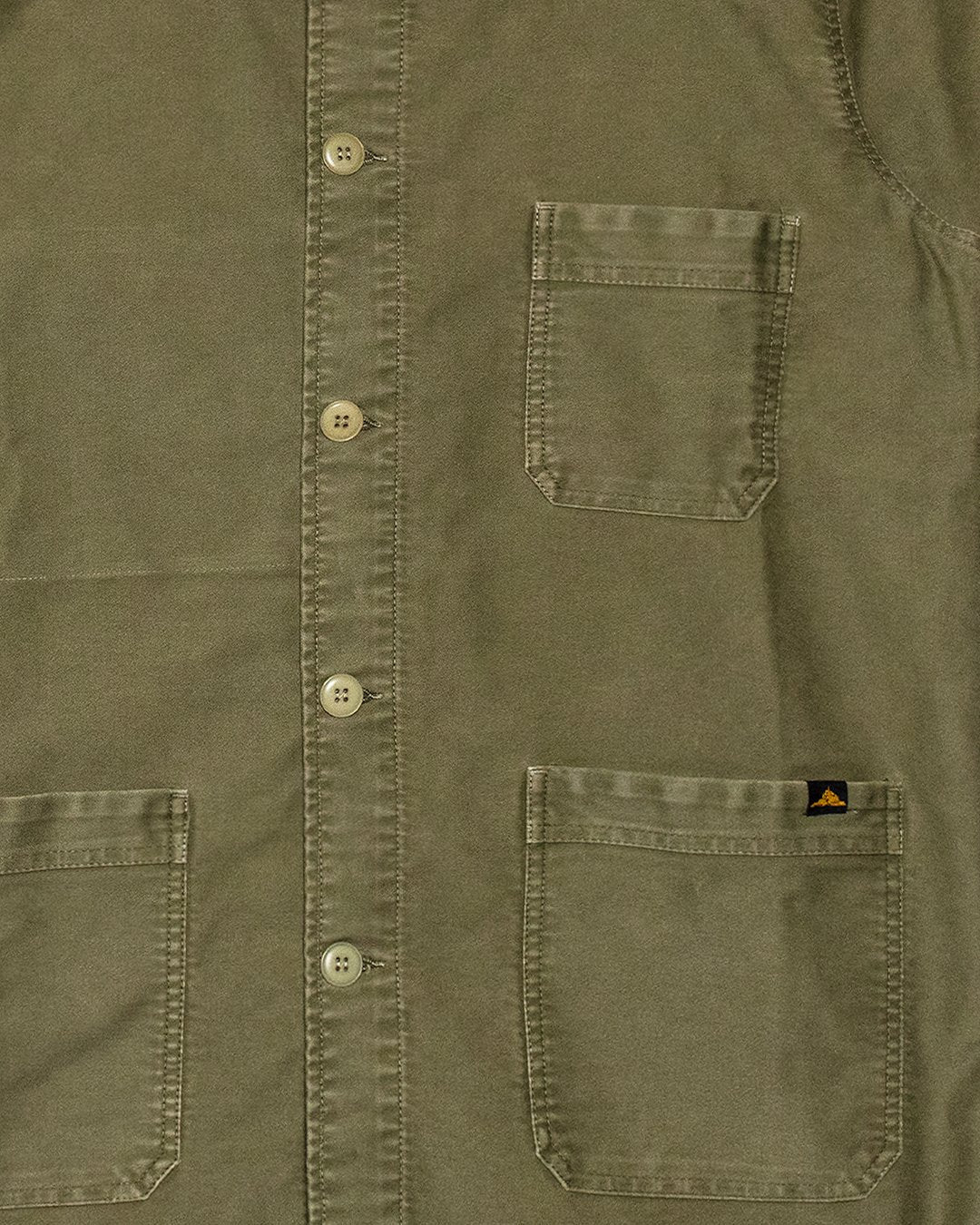 Vintage Washed Genuine Work Jacket Khaki - LE MONT ST MICHEL