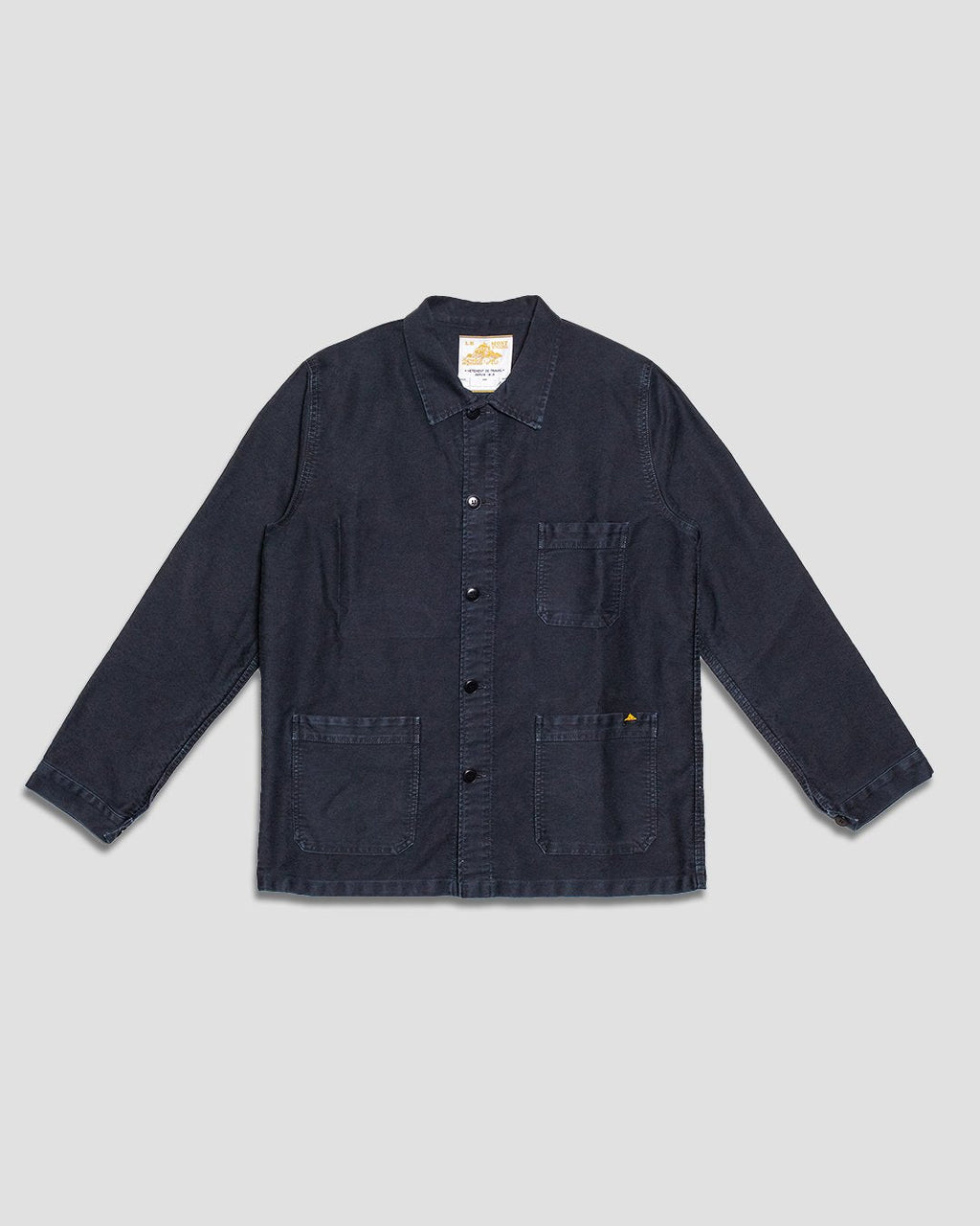 Vintage Washed Work Jacket Black - LE MONT ST MICHEL