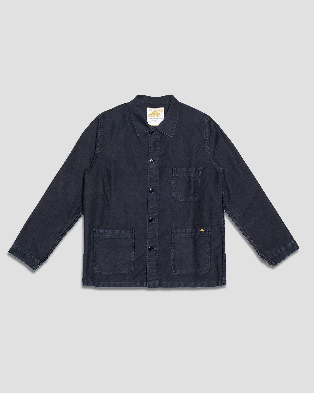 Vintage Washed Work Jacket Black - LE MONT ST MICHEL
