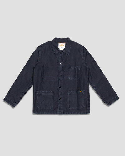 Vintage Washed Work Jacket Black - LE MONT ST MICHEL