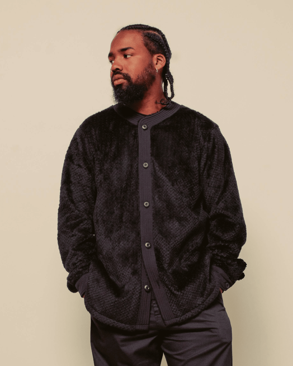 Polartec L/S Baseball Shirt - Black - MAHARISHI