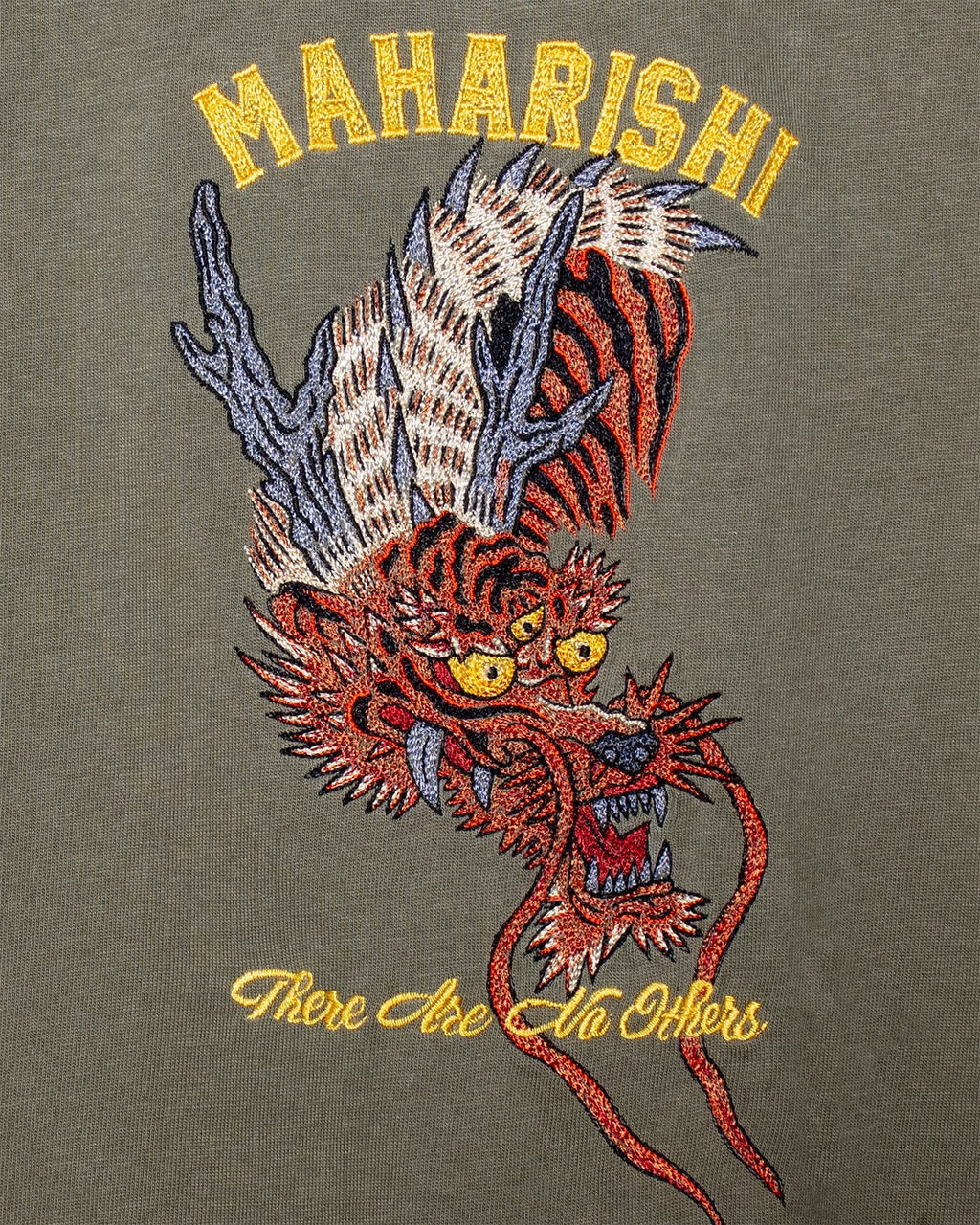 Tour Tiger Dragon T-Shirt - Olive - MAHARISHI