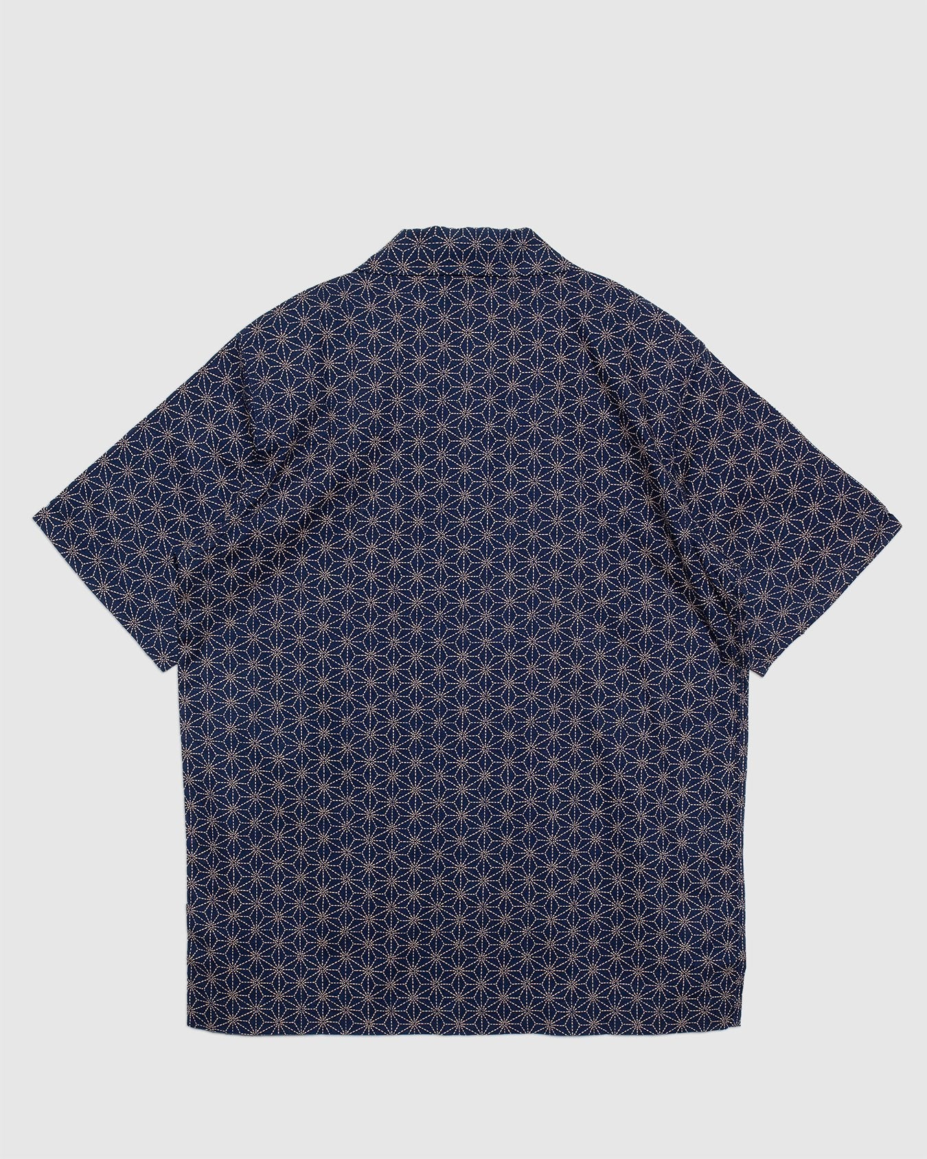 Wagara Navy Camp Collar Shirt - MAHARISHI