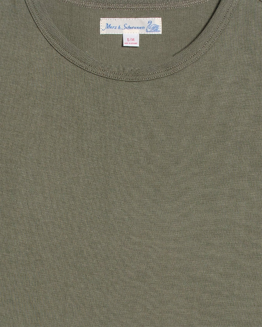 1950s Loopwheeled T-Shirt - Army - MERZ B. SCHWANEN
