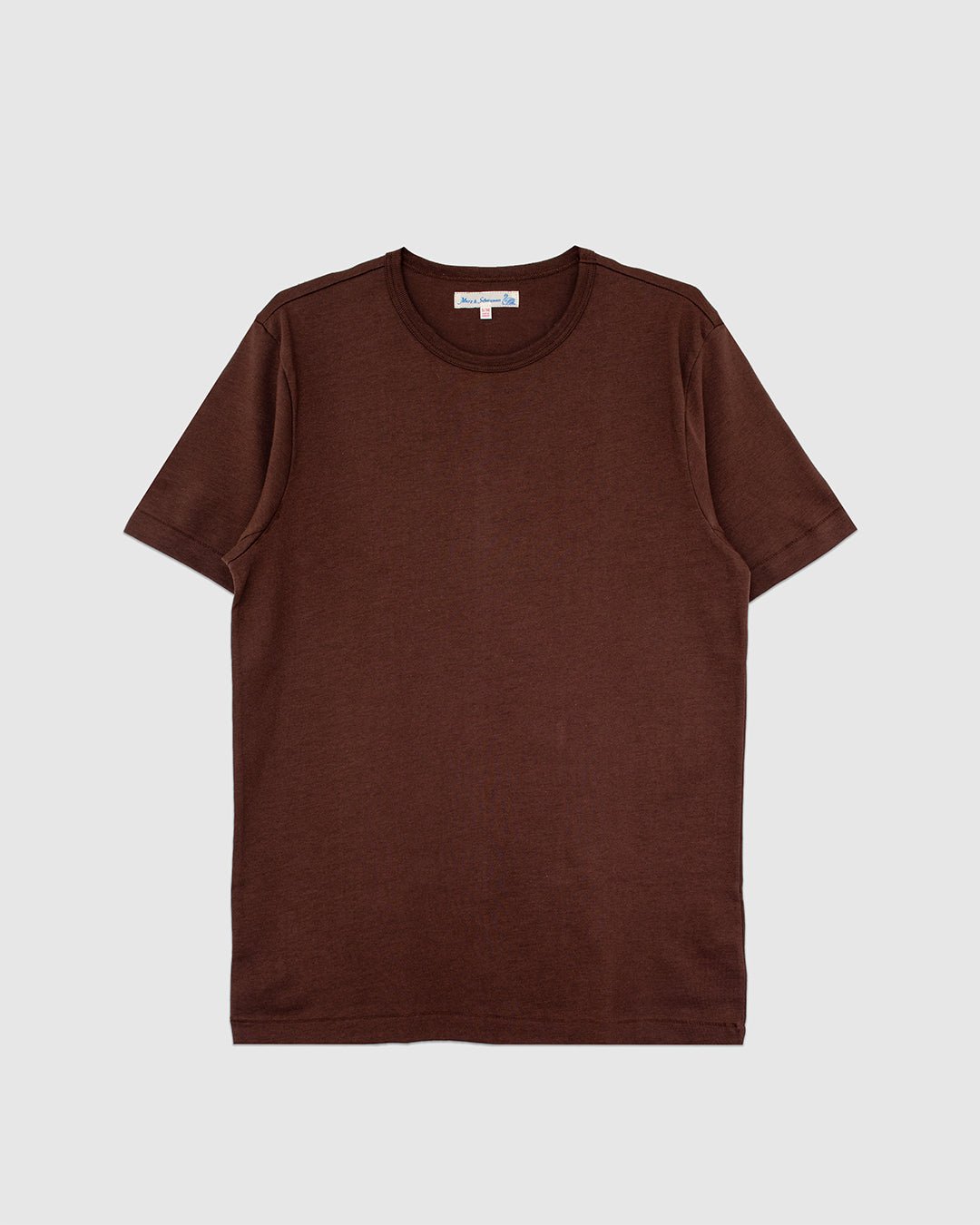 2M15 Vintage Machine Refined Classic Fit T-Shirt Chocolate - MERZ B. SCHWANEN