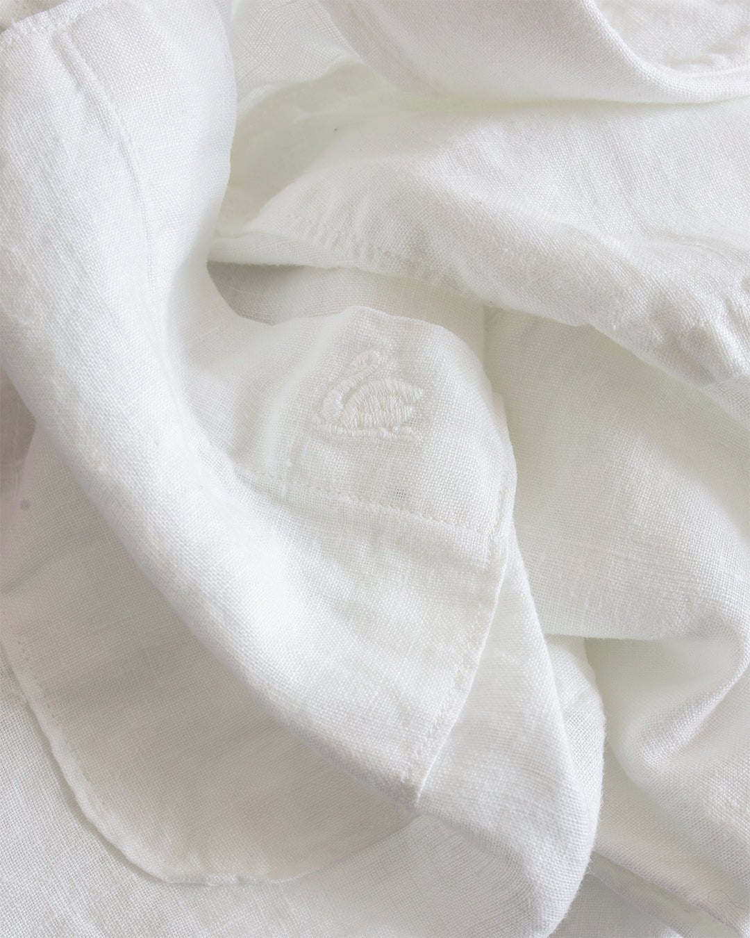 SHIRT20LI Relaxed Fit Linen Long Sleeve Shirt White - MERZ B. SCHWANEN