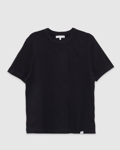 Supple Authentic Jersey Cotton T-Shirt Deep Black - MERZ B. SCHWANEN