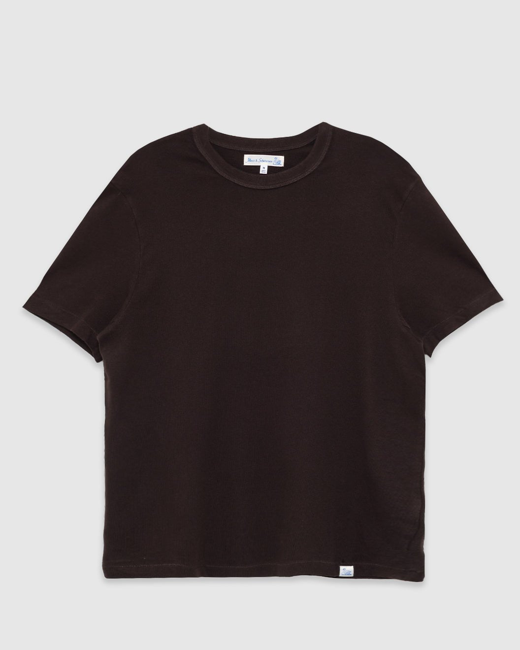 Supple Authentic Jersey Cotton T-Shirt Espresso - MERZ B. SCHWANEN