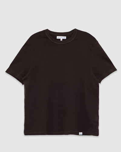 Supple Authentic Jersey Cotton T-Shirt Espresso - MERZ B. SCHWANEN