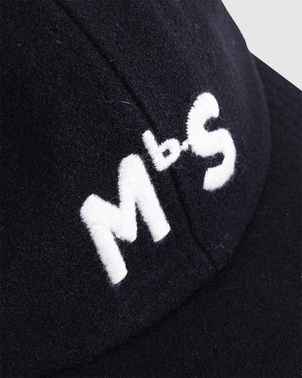 Wool MbS Logo Cap Deep Black - MERZ B. SCHWANEN