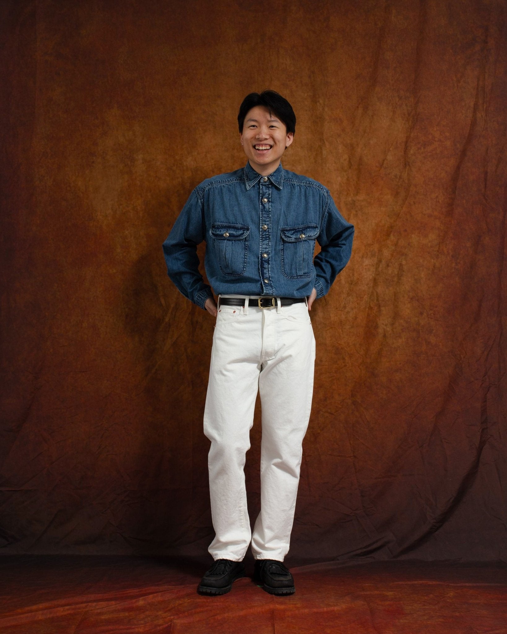 Giorgio Work Shirt w/ Concho Denim 6.75 oz - MONITALY