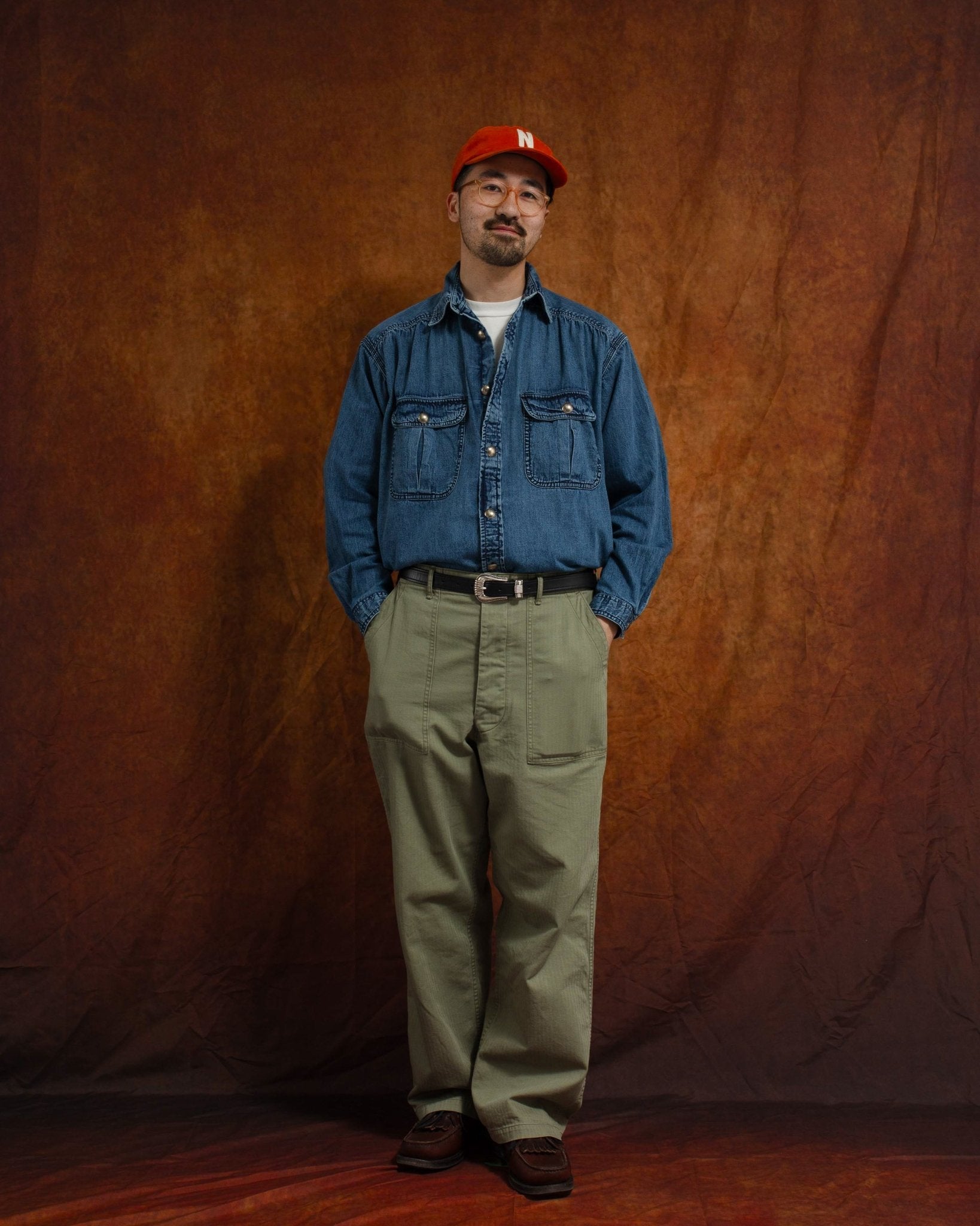 Giorgio Work Shirt w/ Concho Denim 6.75 oz - MONITALY