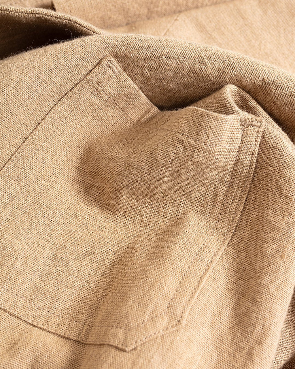 Italian Drop Lapel Jacket Linen Khaki - MONITALY
