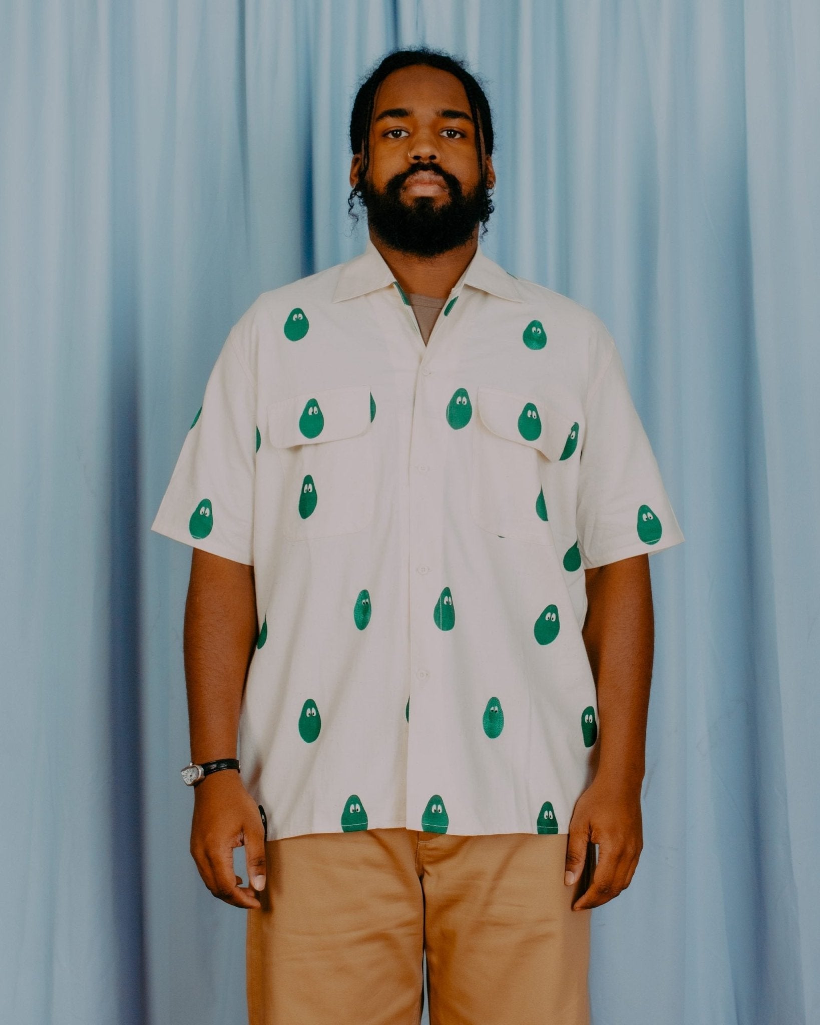 Khadi Hand Spun Milano Avacado Shirt - MONITALY