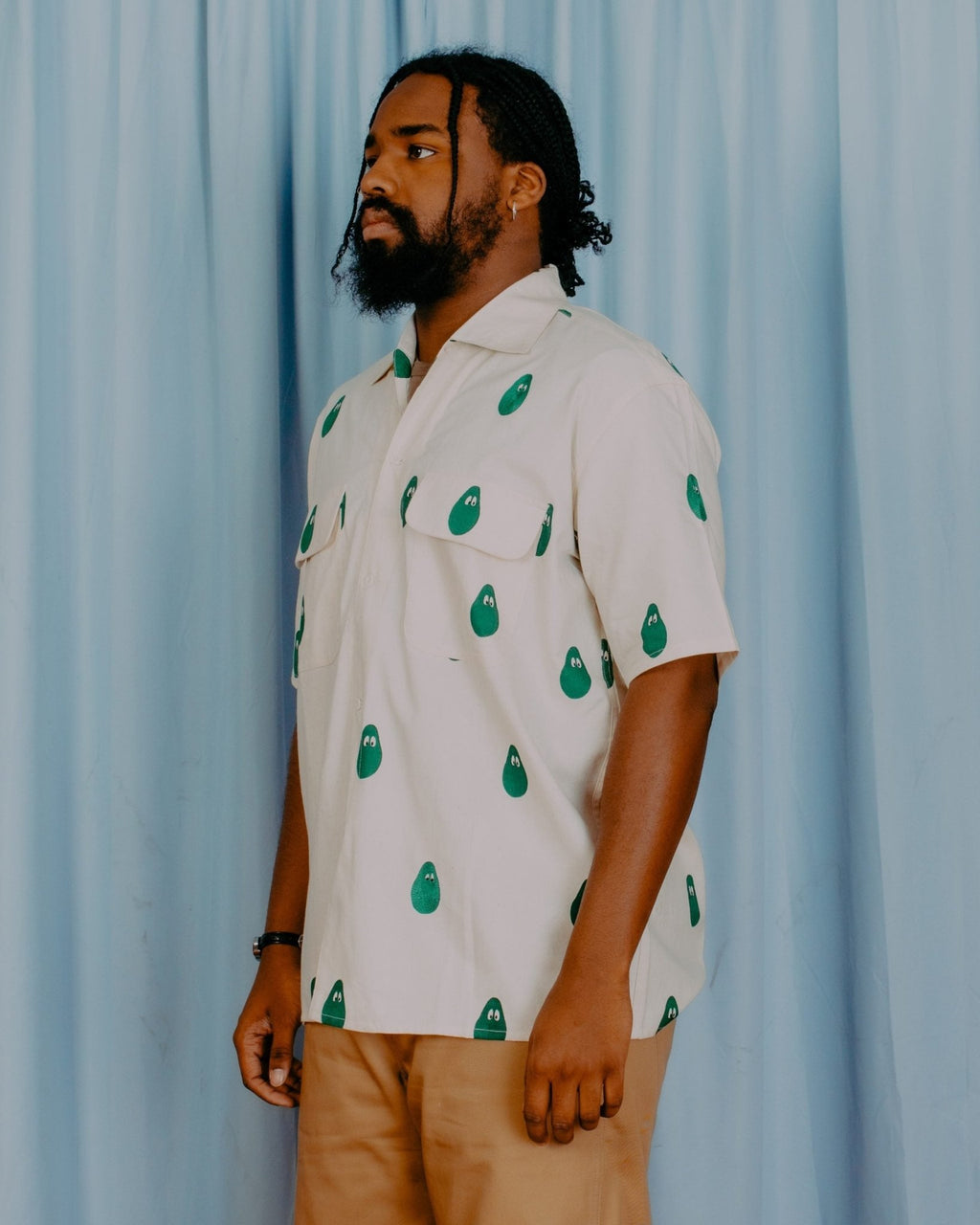 Khadi Hand Spun Milano Avacado Shirt - MONITALY