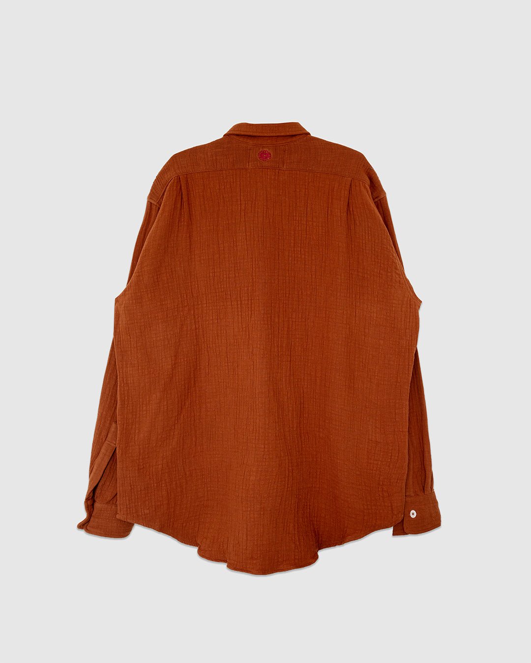 Ocean Pool Cotton Shirt Suede Brown - MONOSTEREO