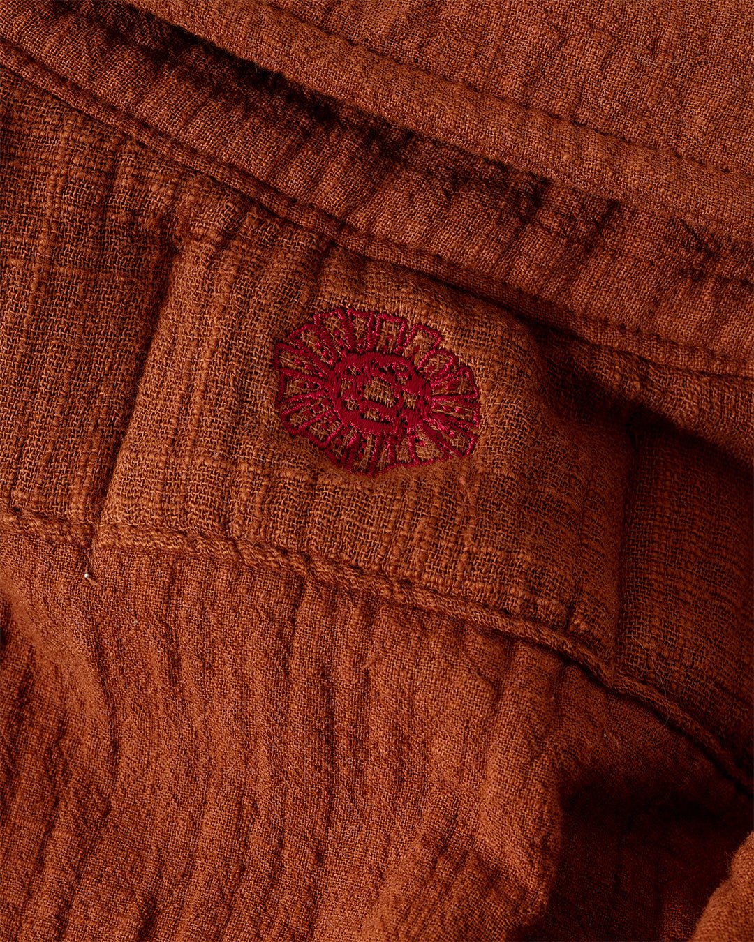Ocean Pool Cotton Shirt Suede Brown - MONOSTEREO