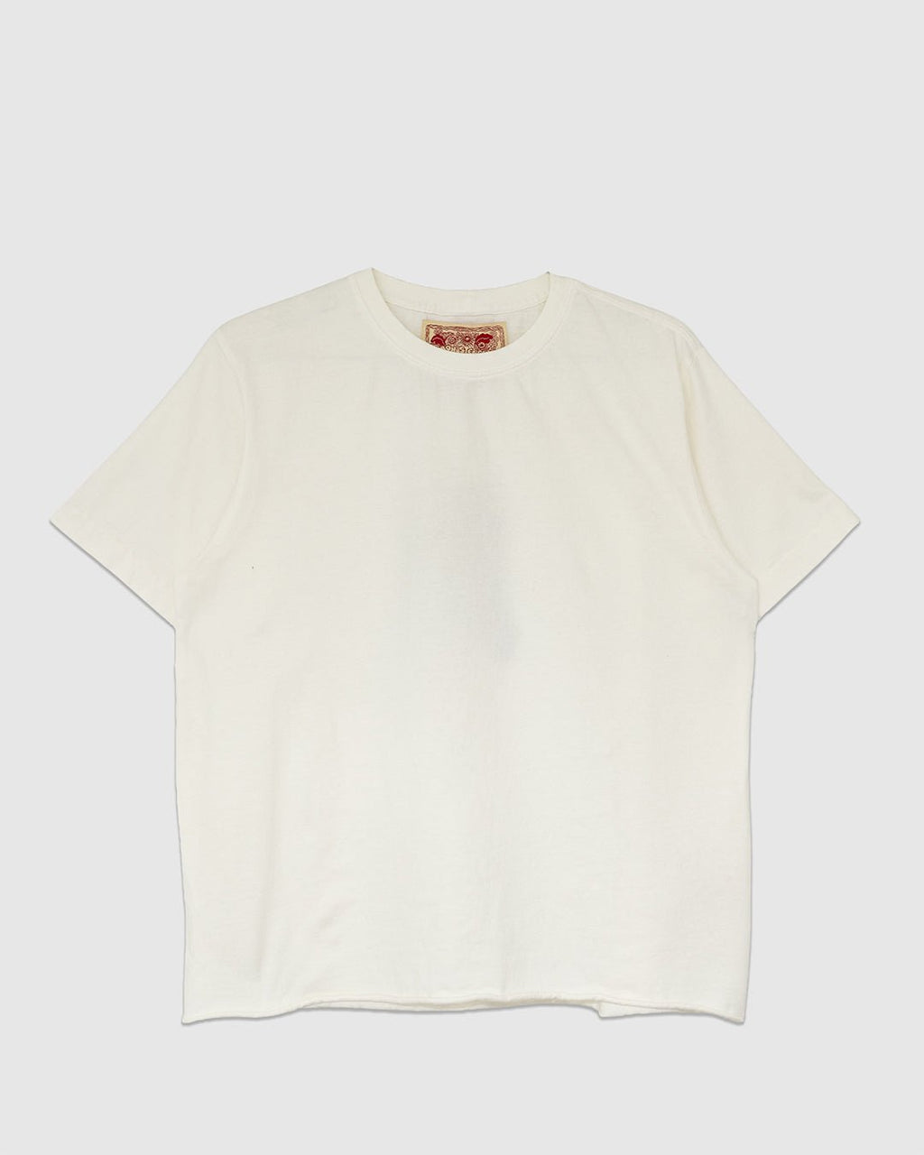On The Farm Raw Hem Tee Cloud - MONOSTEREO
