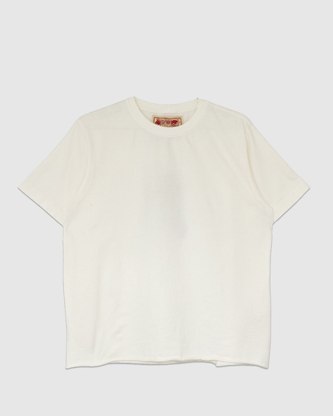 On The Farm Raw Hem Tee Cloud - MONOSTEREO