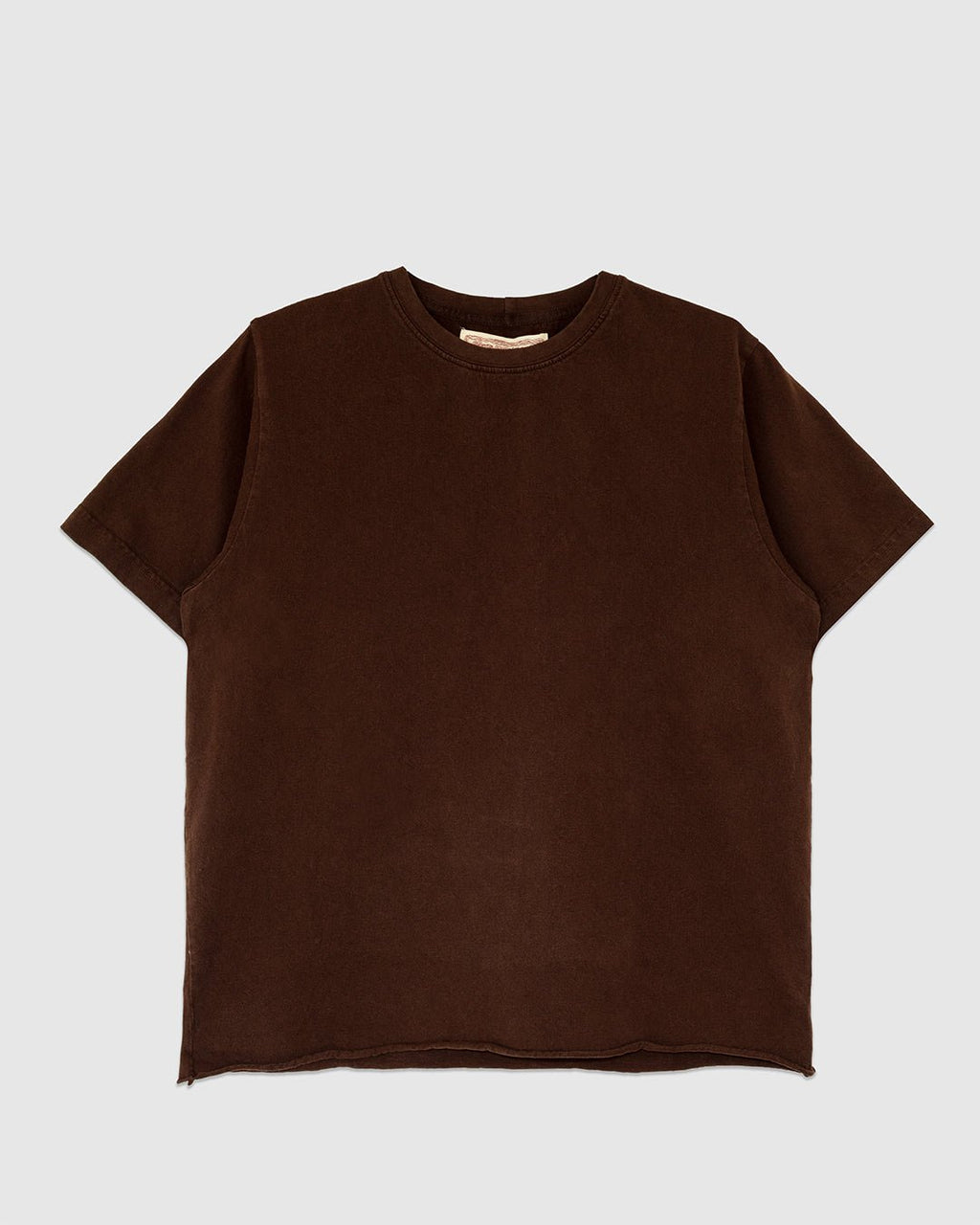 On The Farm Raw Hem Tee Cocoa - MONOSTEREO