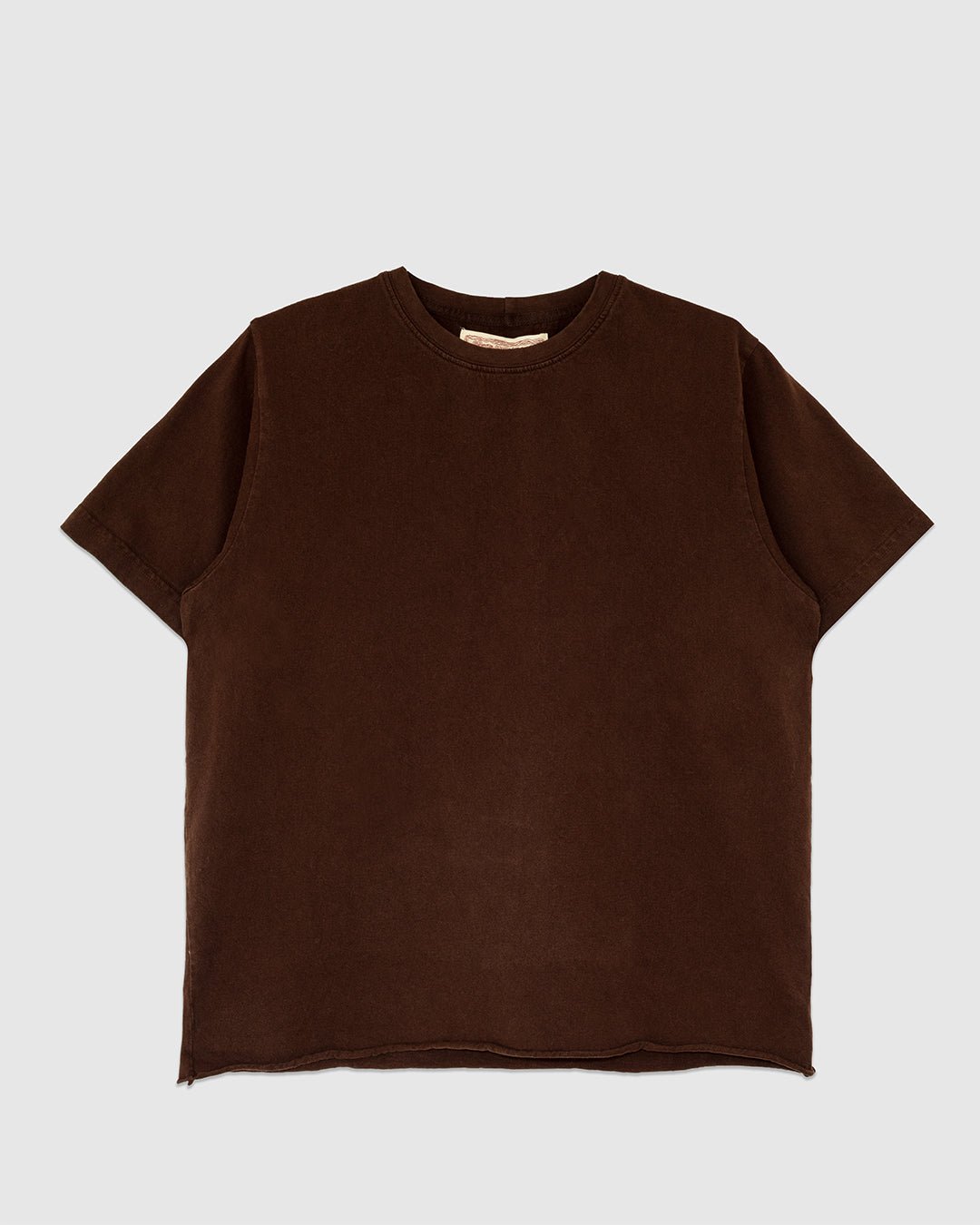 On The Farm Raw Hem Tee Cocoa - MONOSTEREO