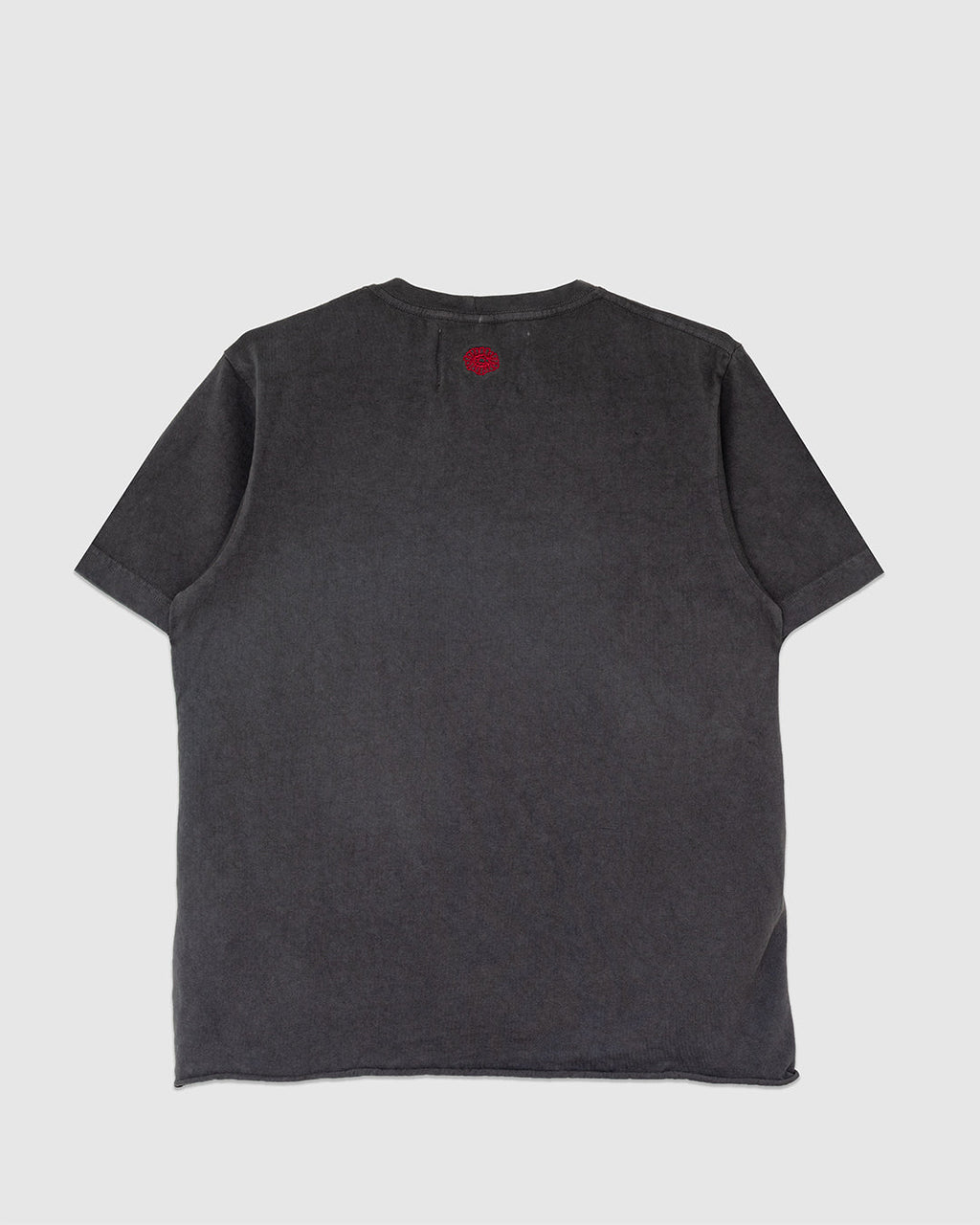 On The Farm Raw Hem Tee Washed Black - MONOSTEREO