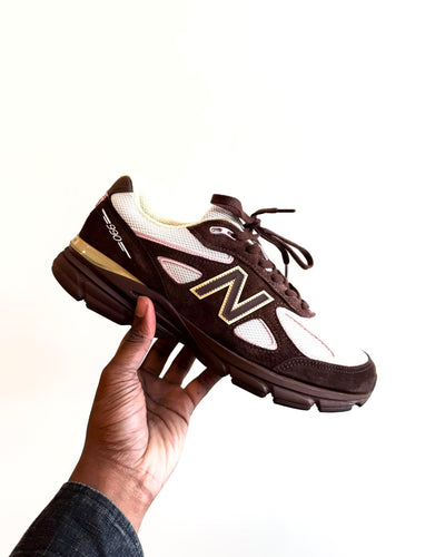 MADE in USA 990v4 Pumpernickel/Pink Chalk/Alabaster - NEW BALANCE