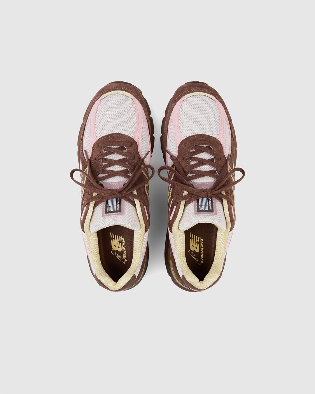 MADE in USA 990v4 Pumpernickel/Pink Chalk/Alabaster - NEW BALANCE