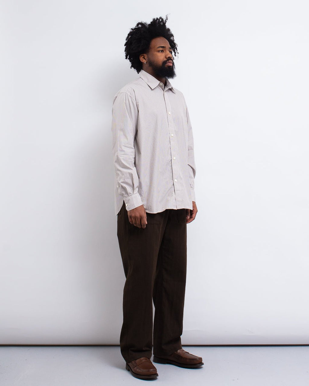 Espevik Fine Oversize Shirt Walnut - NORSE PROJECTS