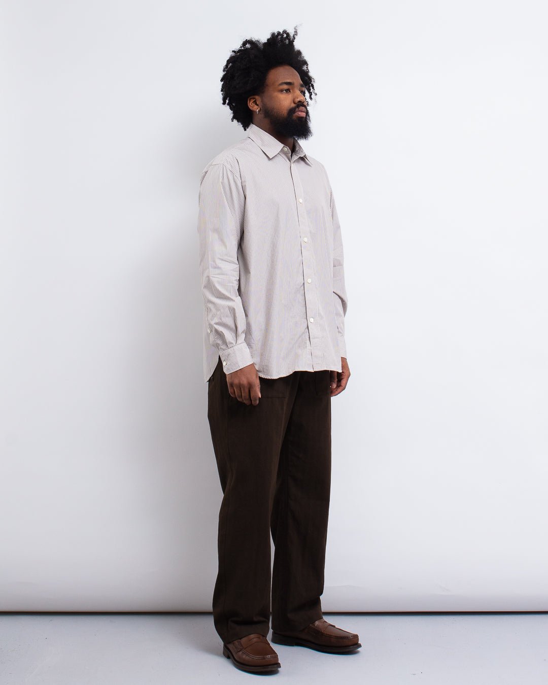 Espevik Fine Oversize Shirt Walnut - NORSE PROJECTS