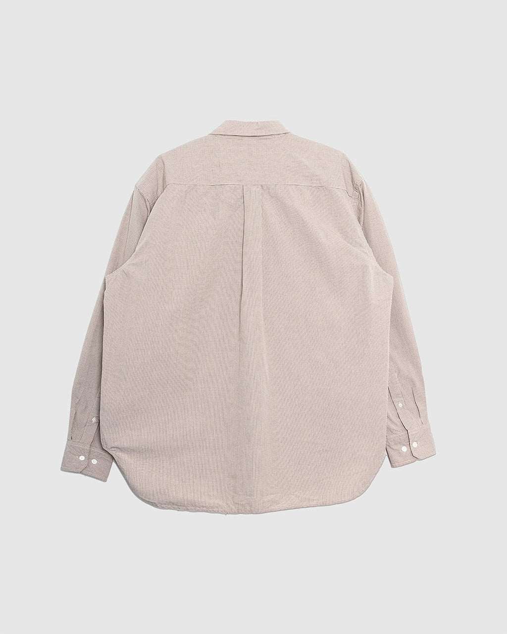 Espevik Oversize Micro Poplin Check Shirt Oatmeal - NORSE PROJECTS