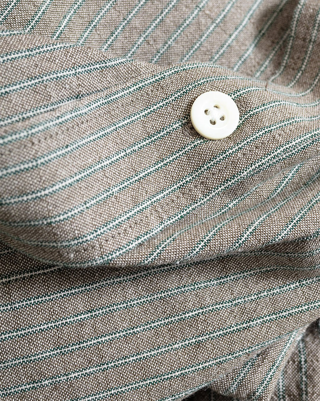 Falster Oversized Textured Stripe Shirt Vetiver - NORSE PROJECTS