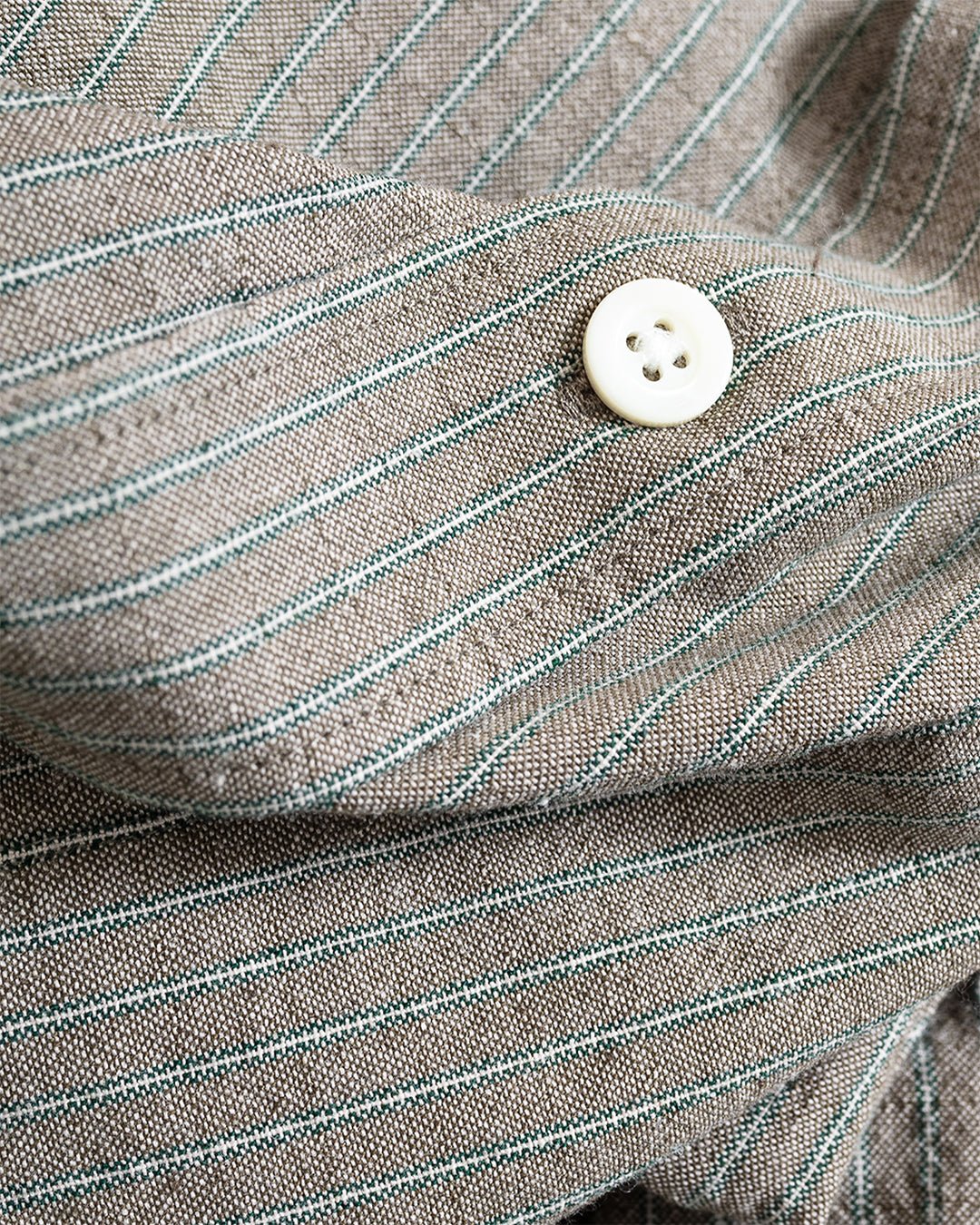 Falster Oversized Textured Stripe Shirt Vetiver - NORSE PROJECTS