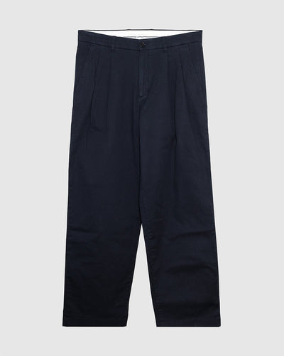 Hestur Relaxed Twill Pleated Trouser Black - NORSE PROJECTS