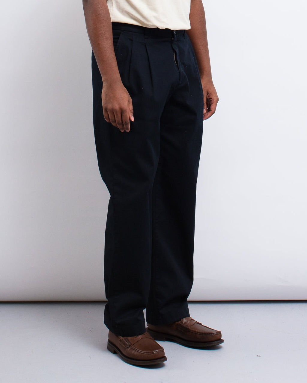 Hestur Relaxed Twill Pleated Trouser Black - NORSE PROJECTS