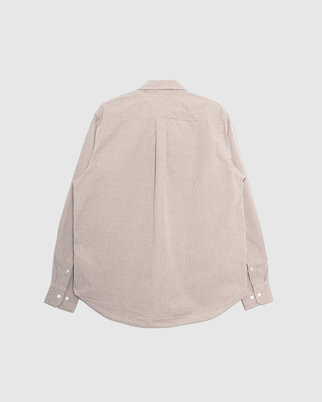 Kongshoved Poplin Micro Check Shirt Oatmeal - NORSE PROJECTS