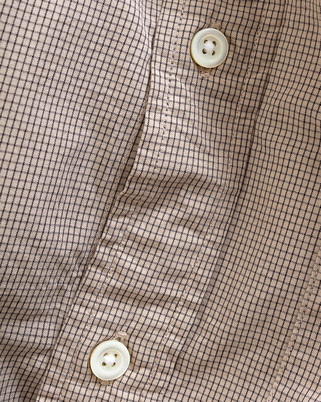 Kongshoved Poplin Micro Check Shirt Oatmeal - NORSE PROJECTS